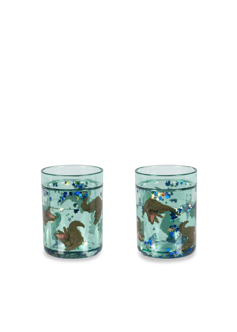 Konges Sløjd Glitzer Becher "Glitter Cups" 2er Set | Crocodile