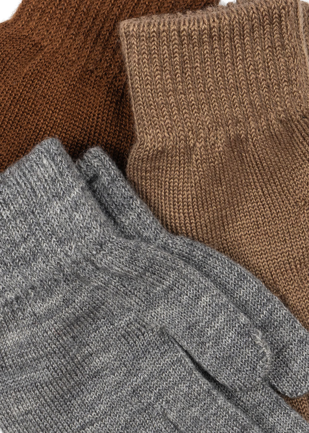 Konges Sløjd Fingerhandschuhe "Filla "3er- Pack | Melange Beige Braun - Image 2