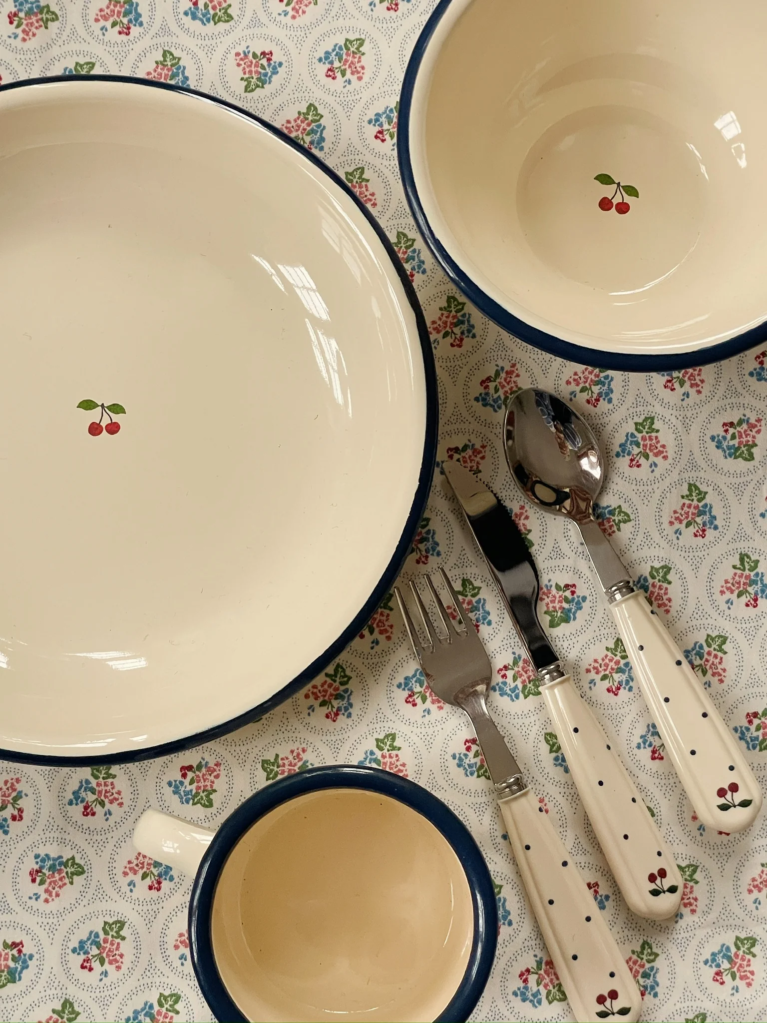 Konges Sløjd Kinder Besteck Set | Navy Dot - Image 3