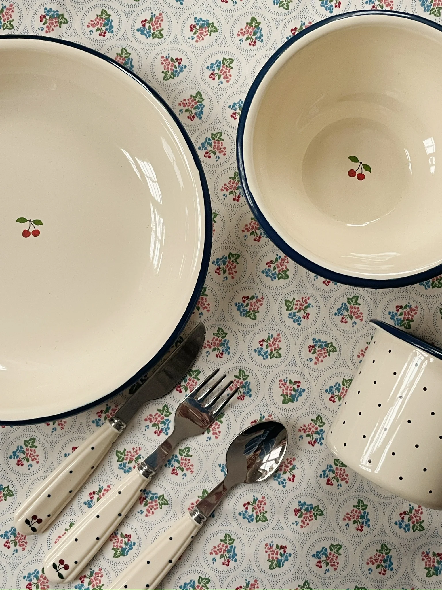 Konges Sløjd Kinder Besteck Set | Navy Dot - Image 4