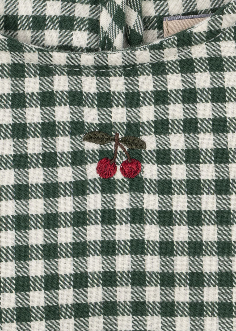 Konges Sløjd Kleid "Forest" | Green Check - Image 3