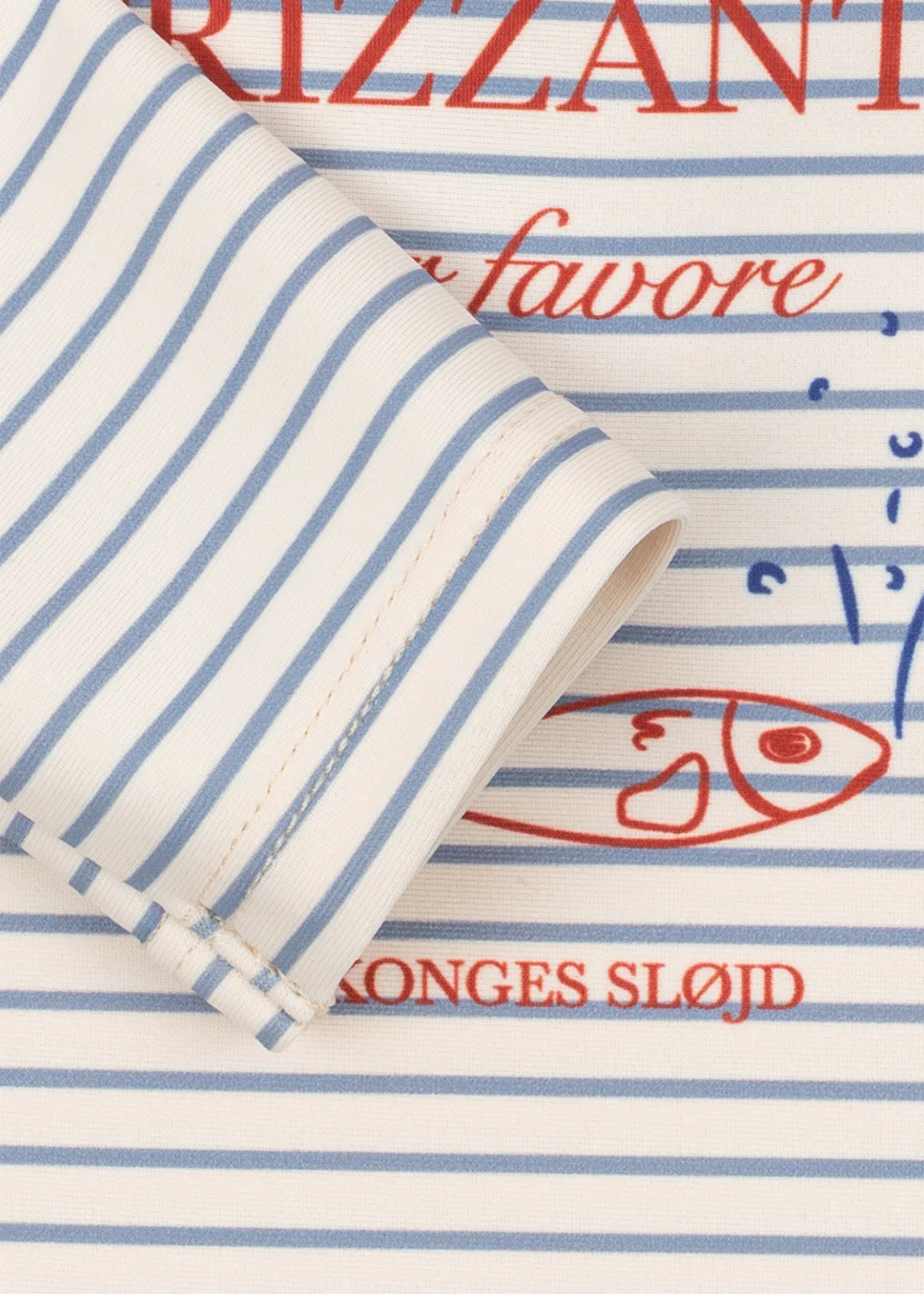Konges Sløjd Badeanzug mit Ärmel „Aster" | Stripe Bluie - Image 5