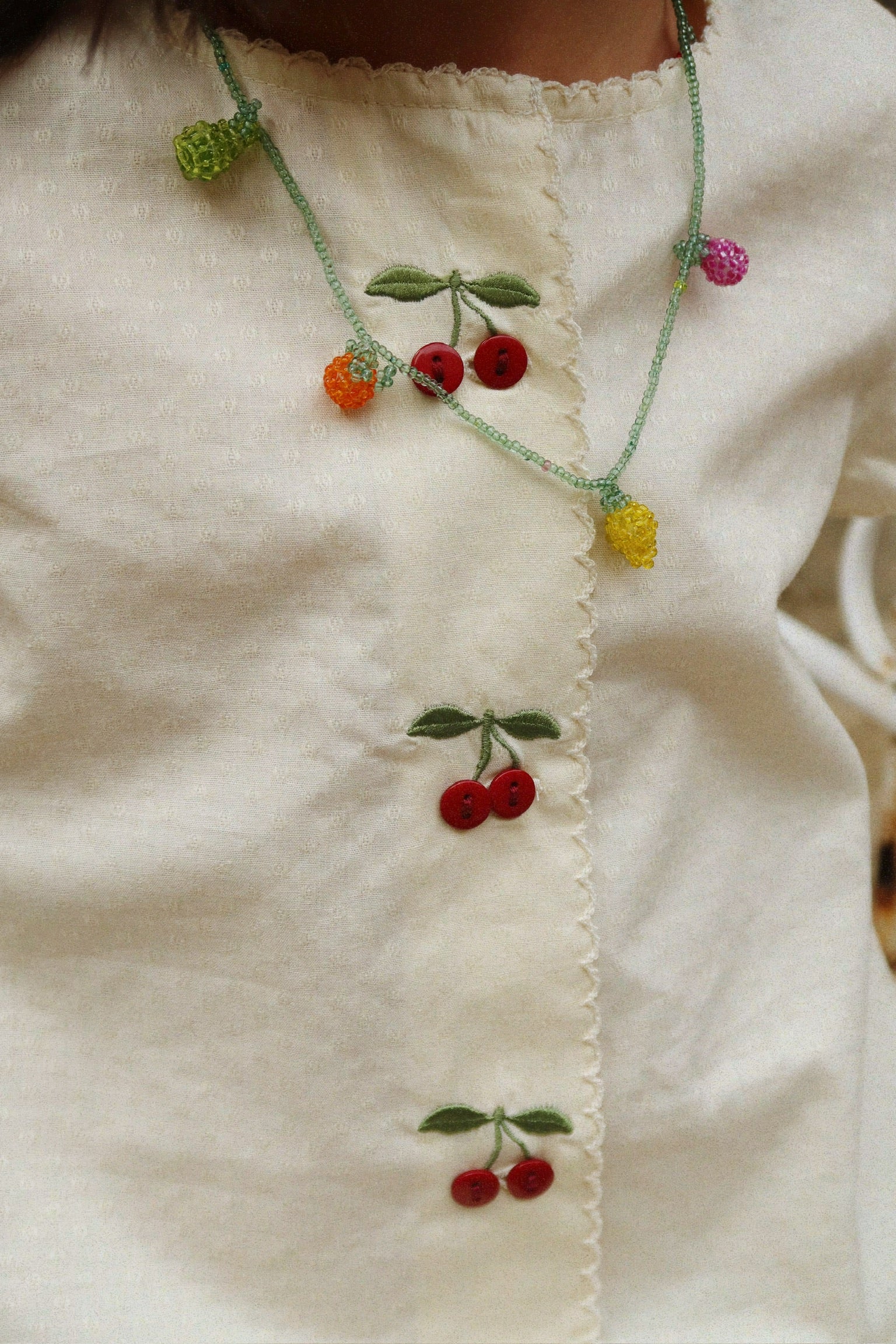Konges Sløjd Kleid "Evia Cherry" | Cloud Cream - Image 4