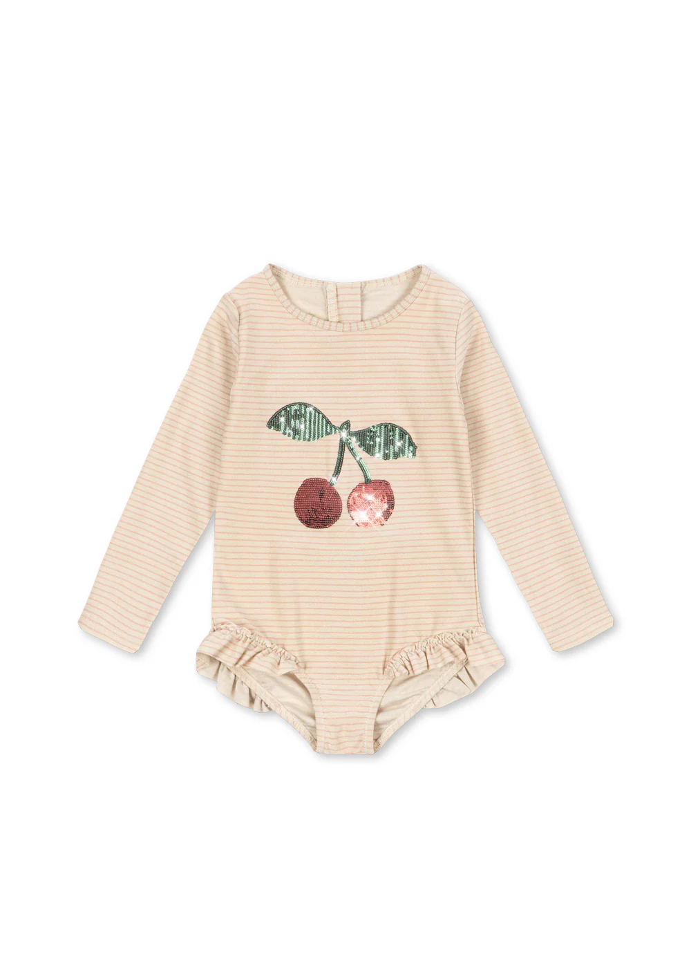 Konges Sløjd Badeanzug mit Ärmel "Jade" | Rose Stripe