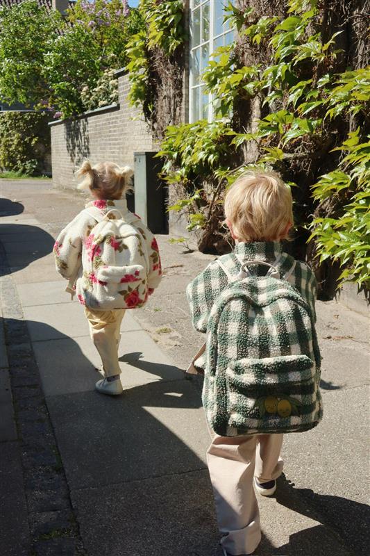 Konges Sløjd Jacke "Jody Teddy" | Green Check - Image 2