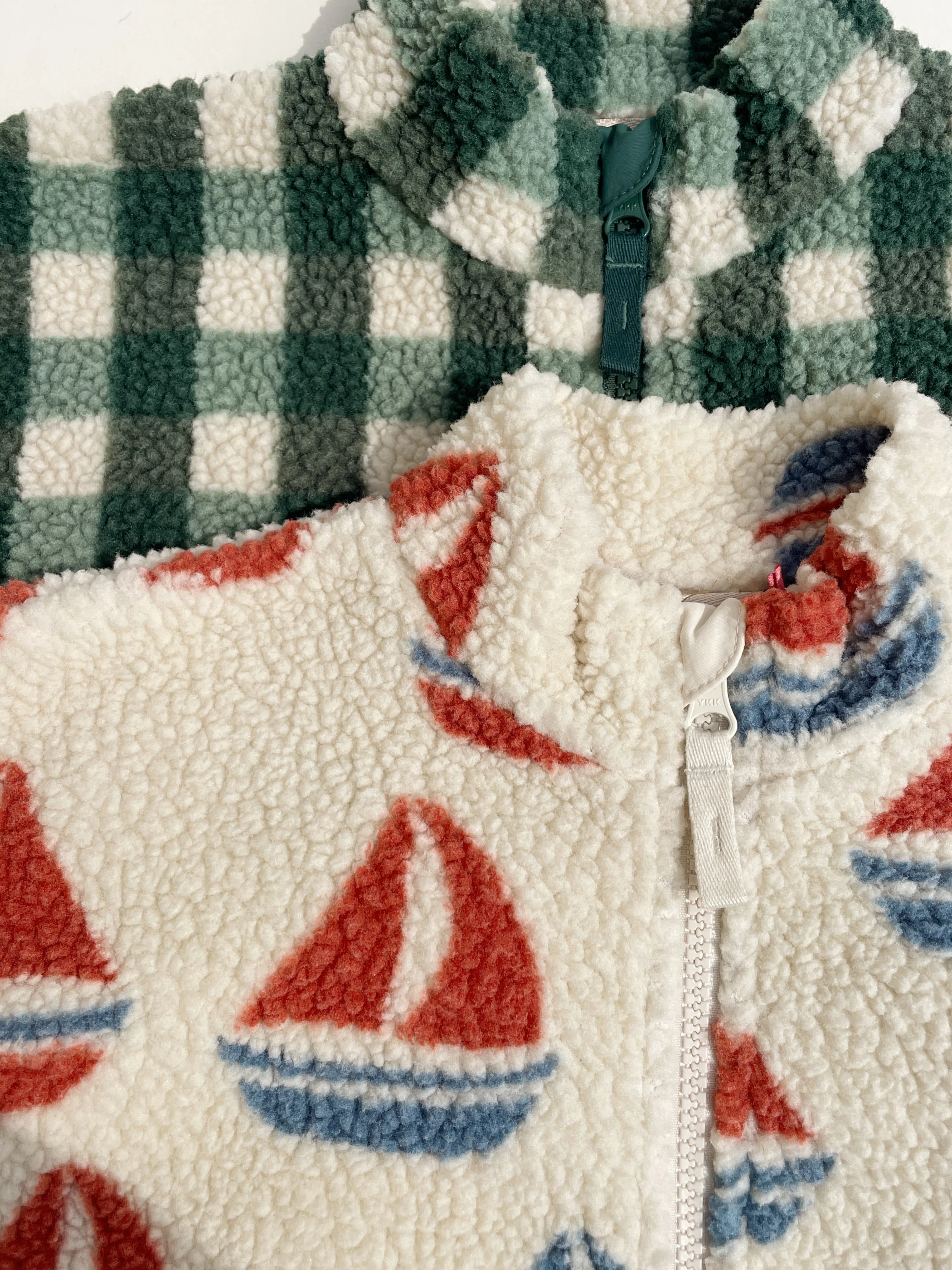Konges Sløjd Jacke "Jody Teddy" | Green Check - Image 4