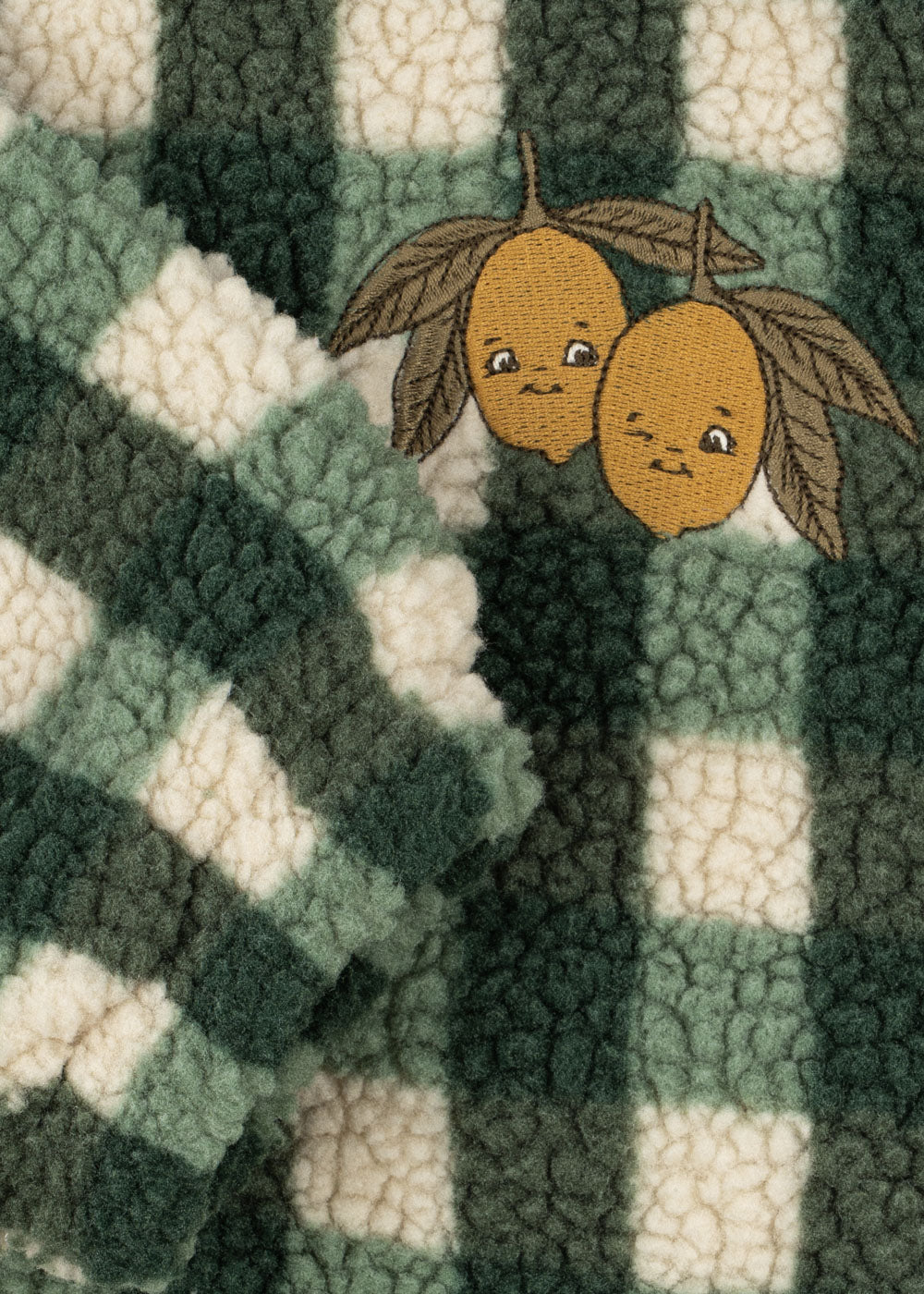 Konges Sløjd Jacke "Jody Teddy" | Green Check - Image 7