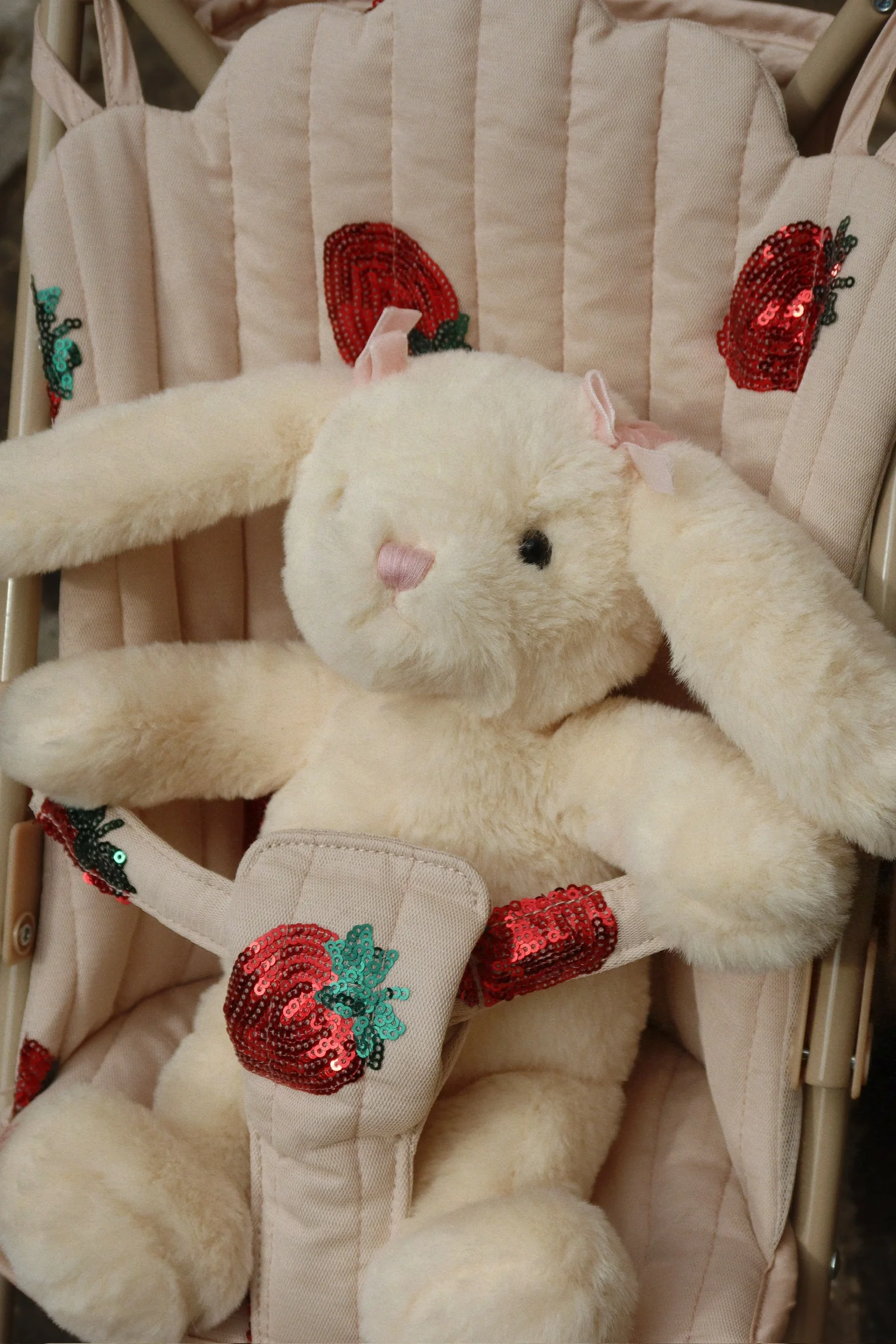 Konges Sløjd Puppen-Buggy "Doll Stroller Tulle" | Strawberry - Image 2