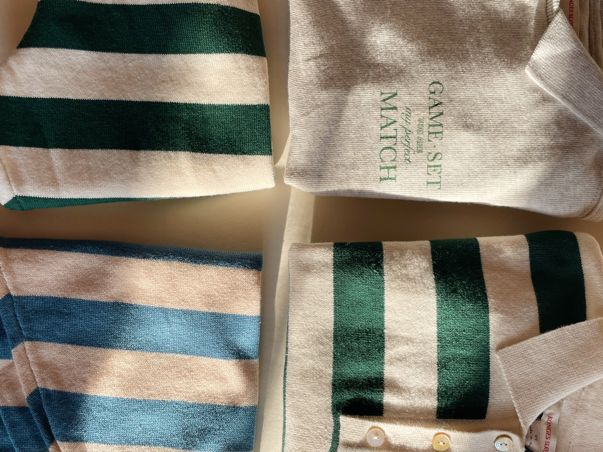 Konges Sløjd Polo Sweatshirt "Spotty" Off White Melange - Image 3