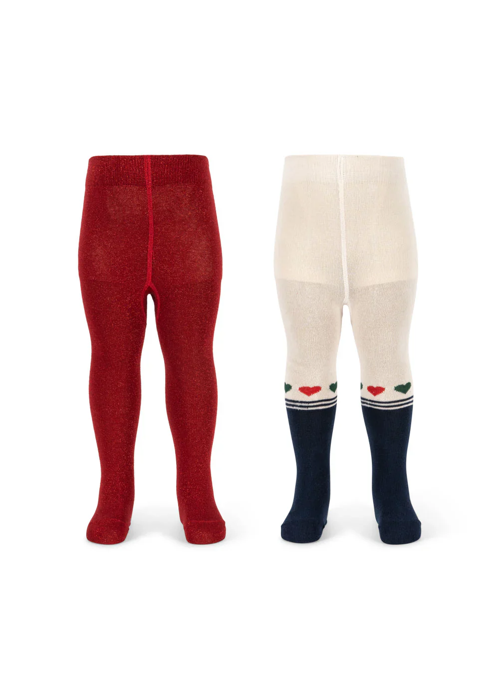 Konges Sløjd Lurex Strumpfhosen 2er Pack "Lurex" | Heart Mix