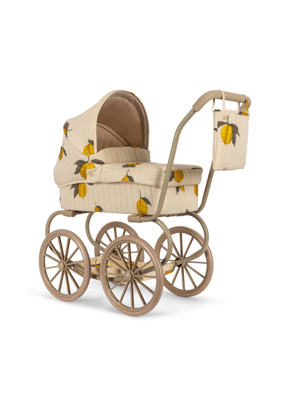 Konges Sløjd Puppenwagen "Mini Doll Pram Mon Grand Citron Glitter" - Image 5