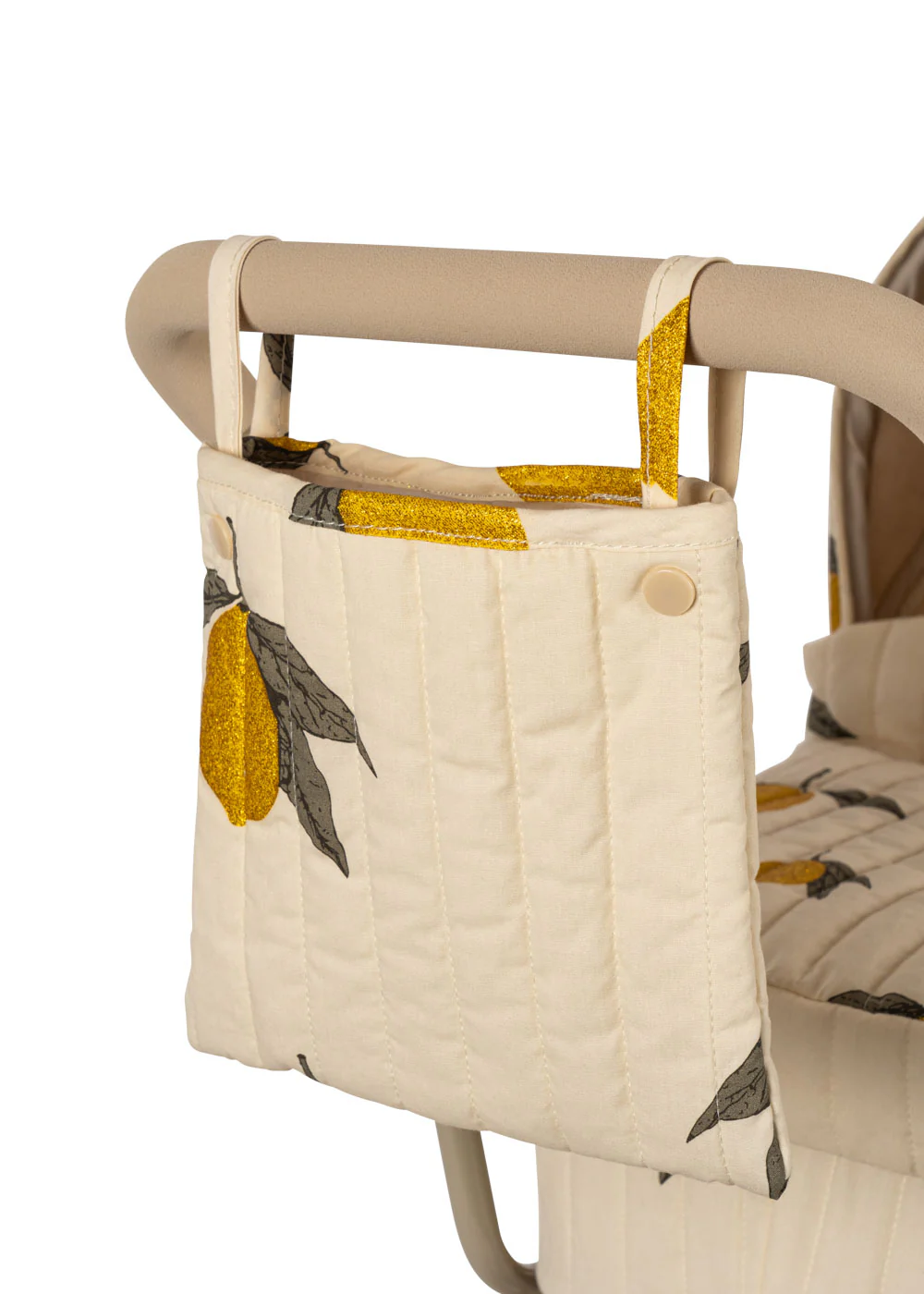 Konges Sløjd Puppenwagen "Mini Doll Pram Mon Grand Citron Glitter" - Image 8