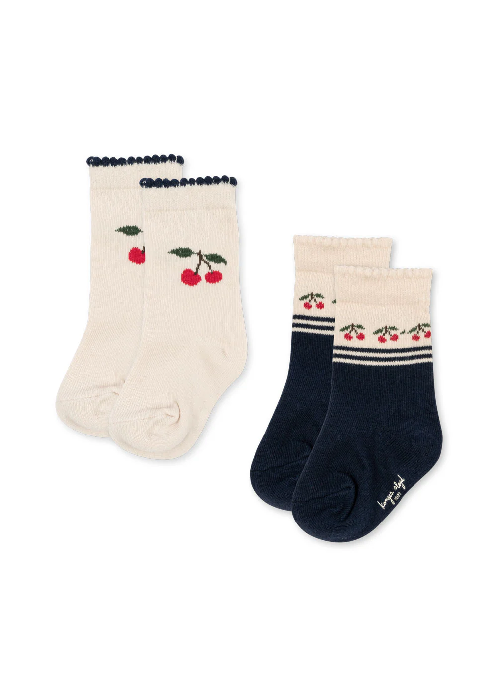 Konges Sløjd Socken "Jaquard" 2er Pack | Cherry