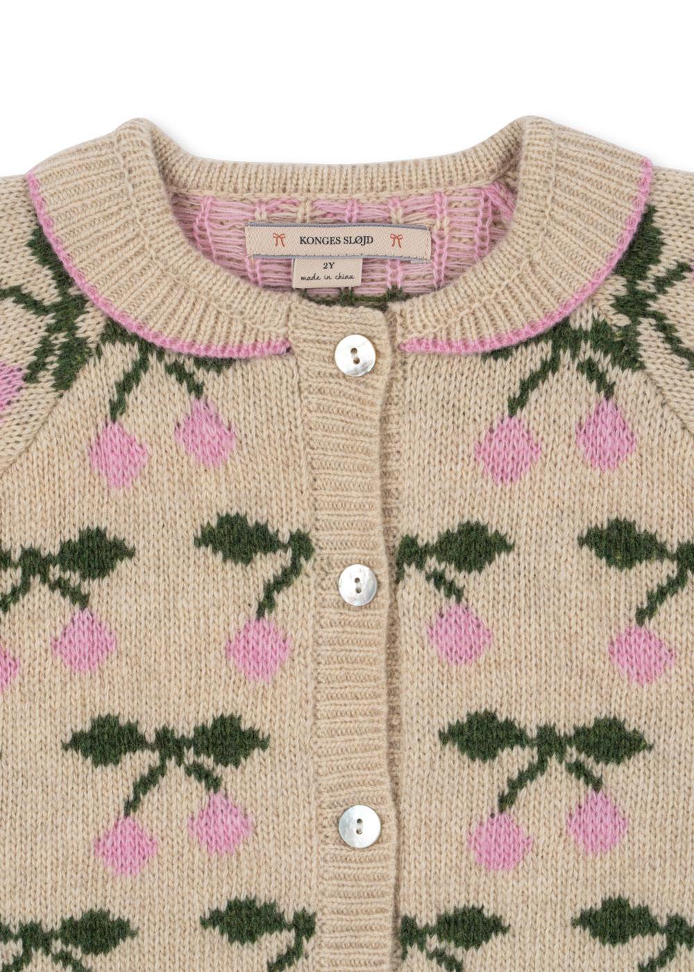Konges Sløjd Strickjacke aus Merinowolle "Belou" Cherry - Image 4