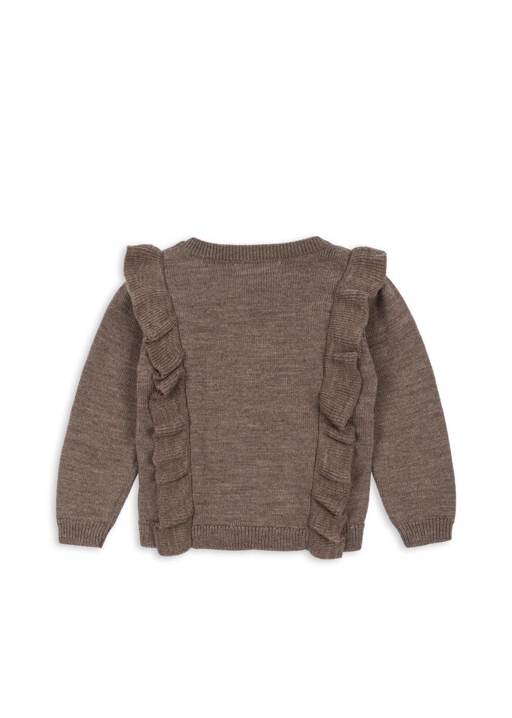 Konges Sløjd Strickjacke "Fiol Frill" | Bunny Brown Melange - Image 2