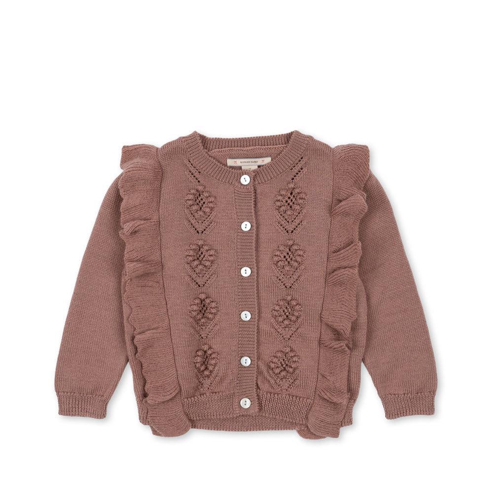 Konges Sløjd Strickjacke Fiol Frill Burlwood