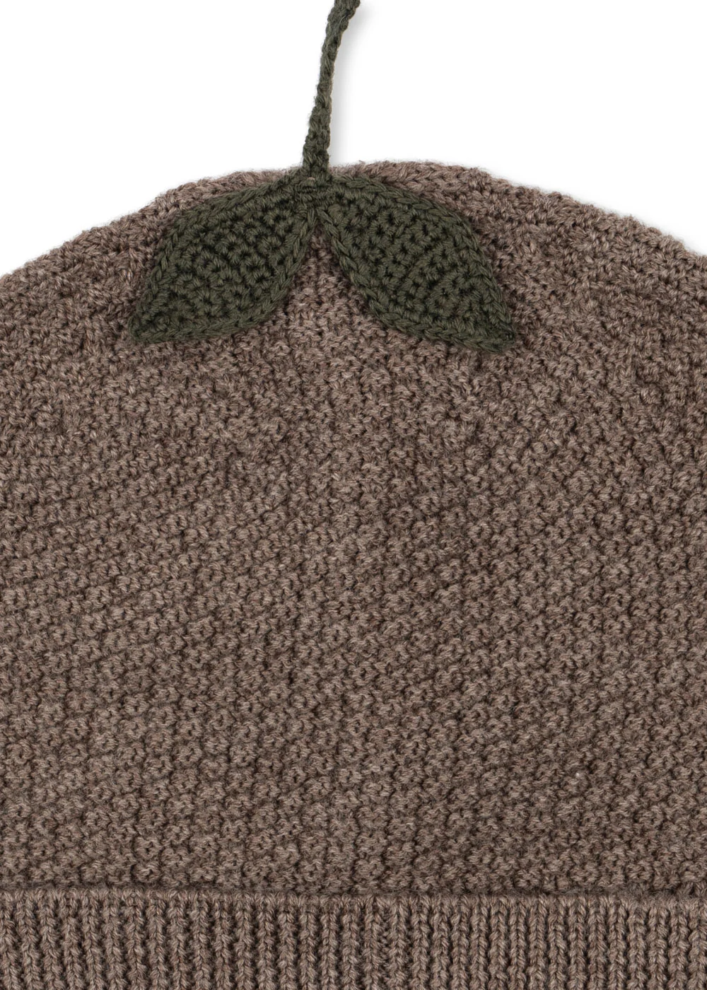 Konges Sløjd Strickmütze "Fruity" Bunny Brown Melange - Image 3