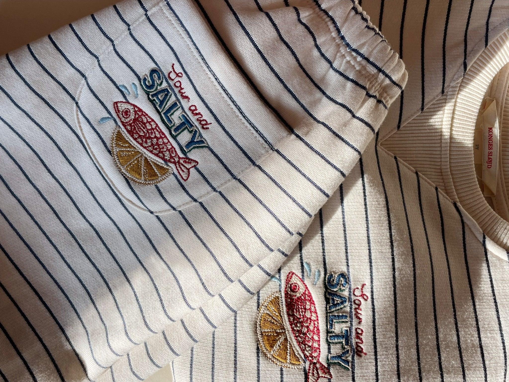 Konges Sløjd Sweatshirt "Amio" Captains Blue | Antique White - Image 5