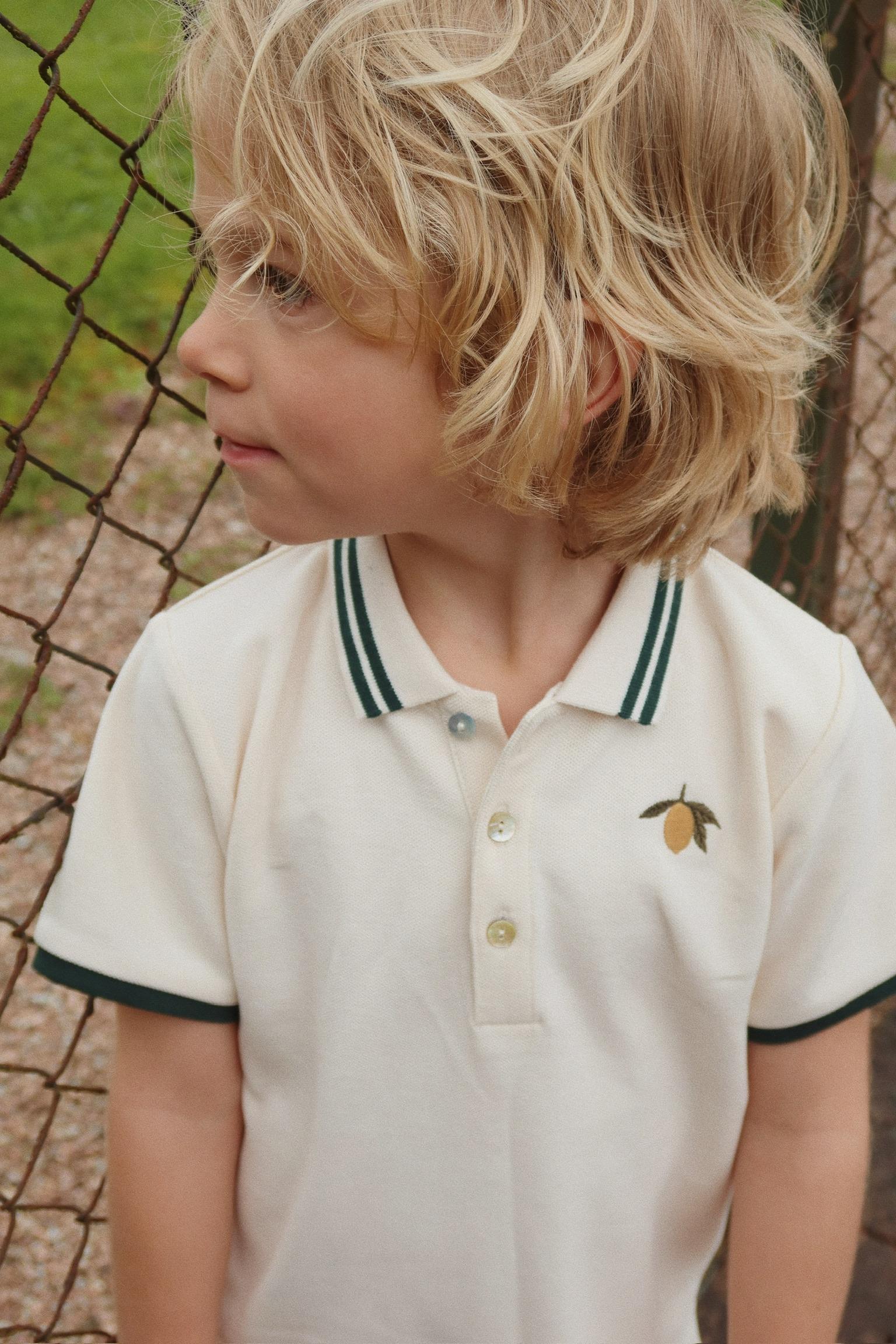 Konges Sløjd T-Shirt "Florian" Antique White | Green - Image 2