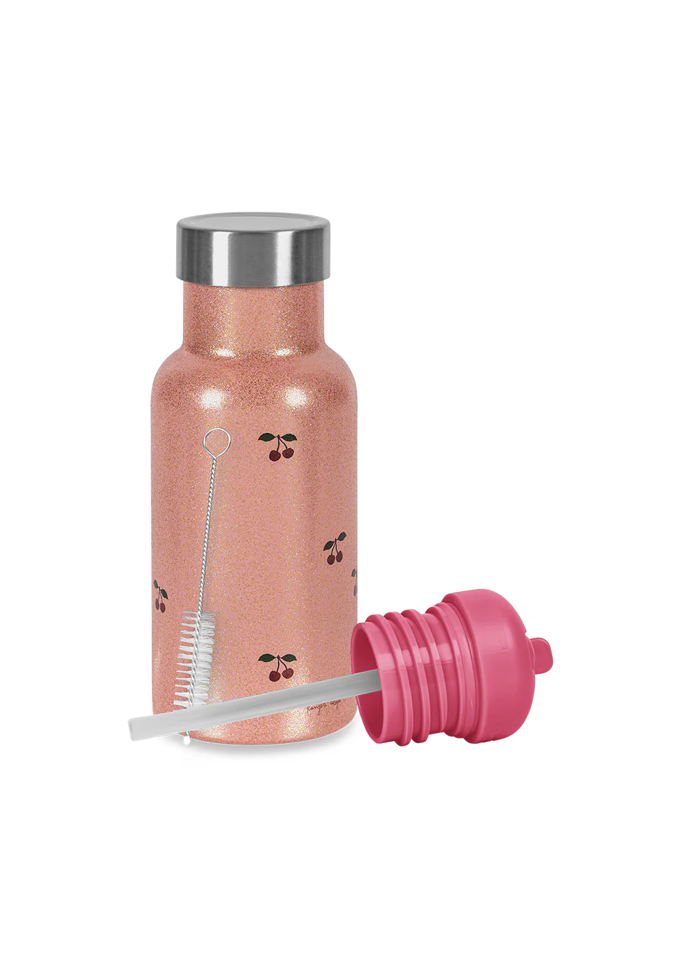 Konges Sløjd Thermo Trinkflasche "Glitter" | Cherry Glitter