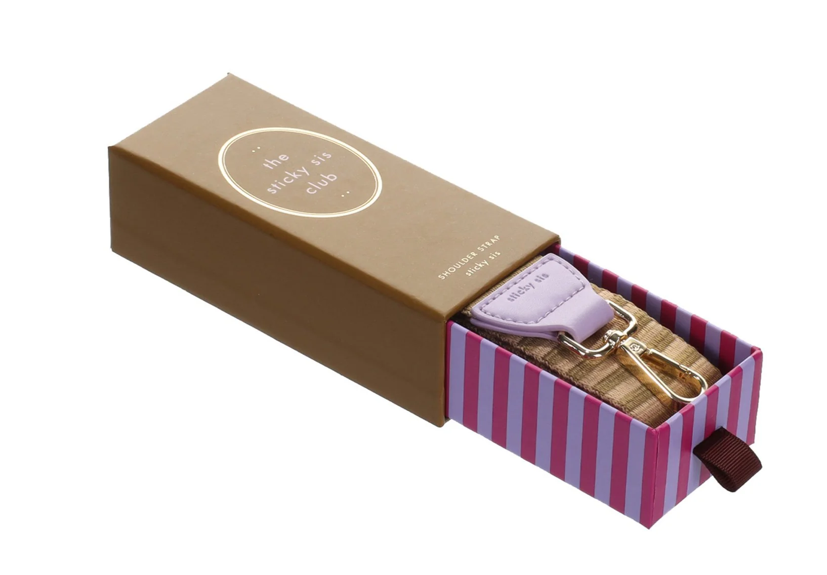 The Sticky Sis Club Schultergurt Sunset Lilac - Costa Green + Affogato Beige - Image 2