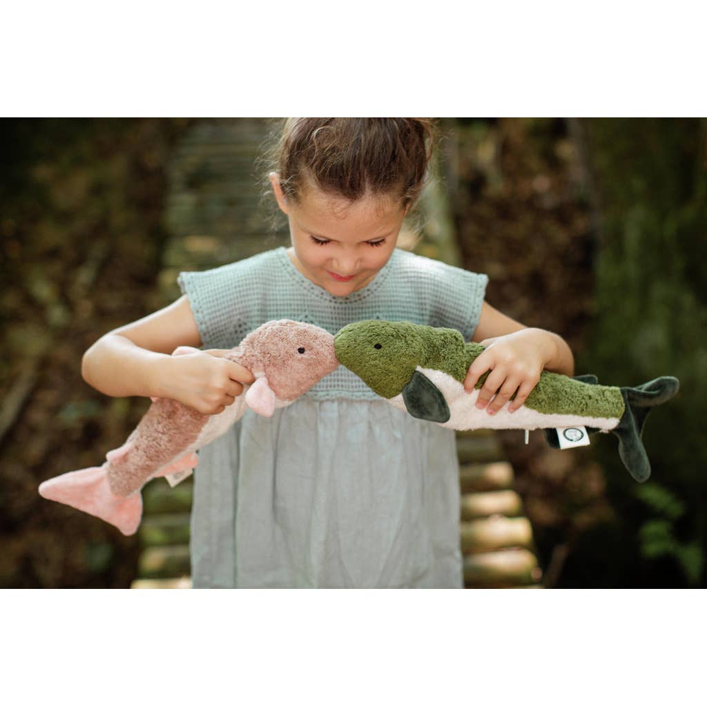 Senger Kuscheltier/Wärmekissen Fisch Klein | Tannengrün - Image 2