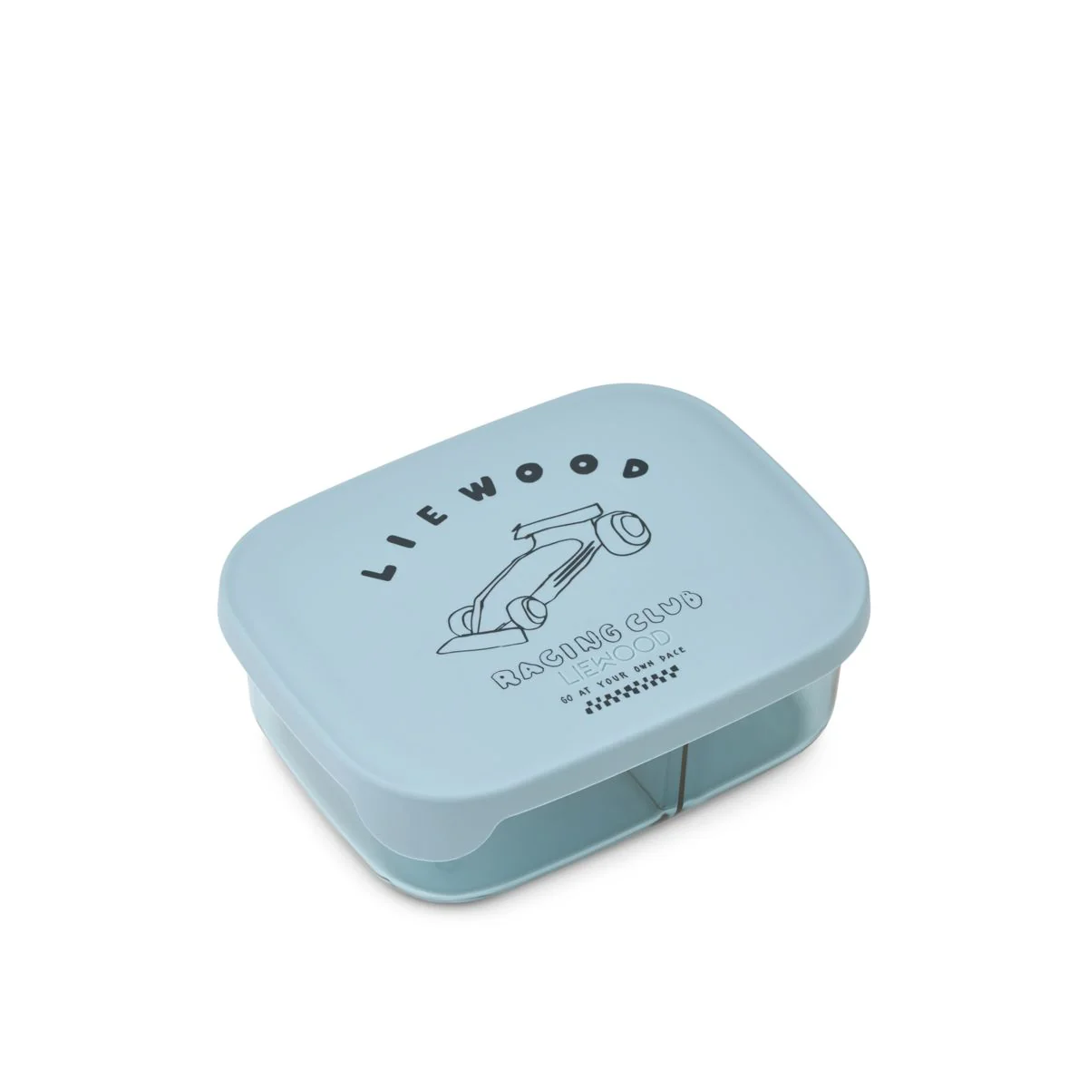 Liewood Lunchbox "Arthur" | Race cars / Beach blue