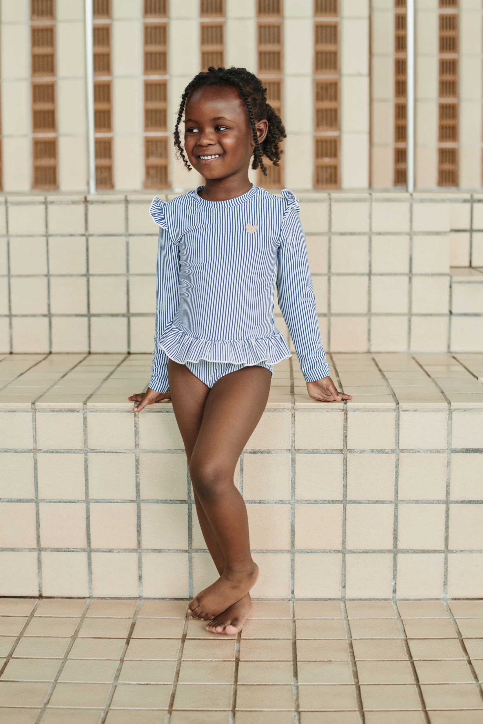 Liewood Baby Badeanzug "Sille" | Riverside / Creme de la Creme - Image 2