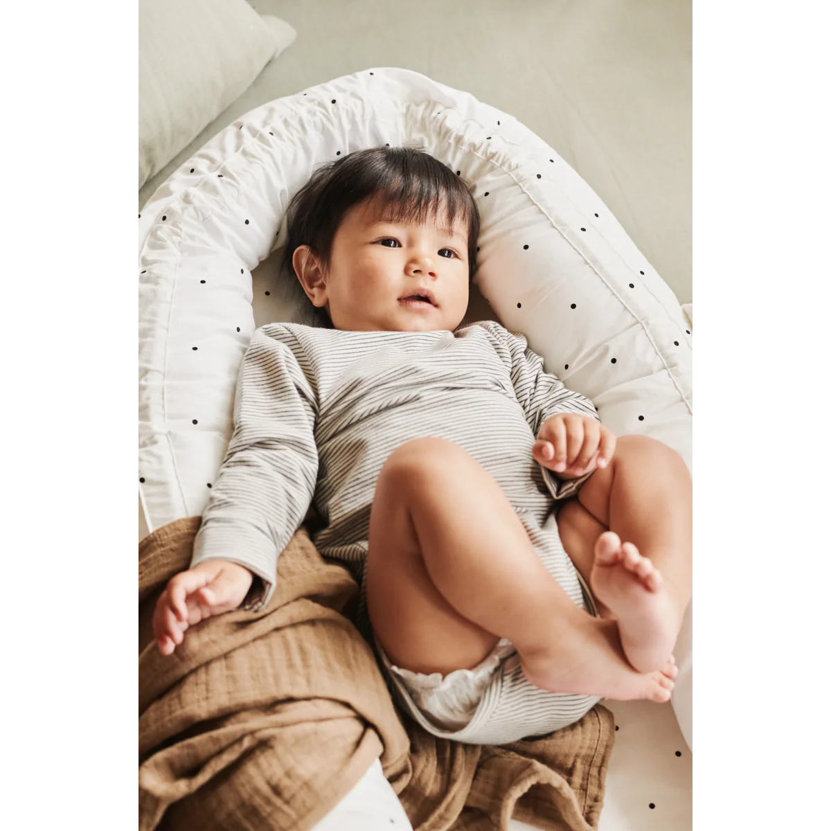 Liewood Babynest "Gro Pile" | Classic Dot / Creme de la Creme - Image 6
