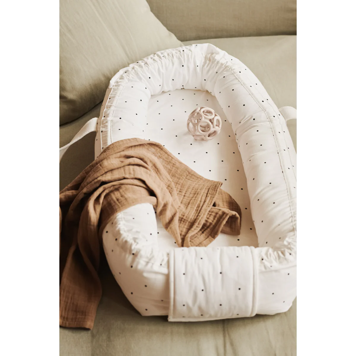 Liewood Babynest "Gro Pile" | Classic Dot / Creme de la Creme - Image 7