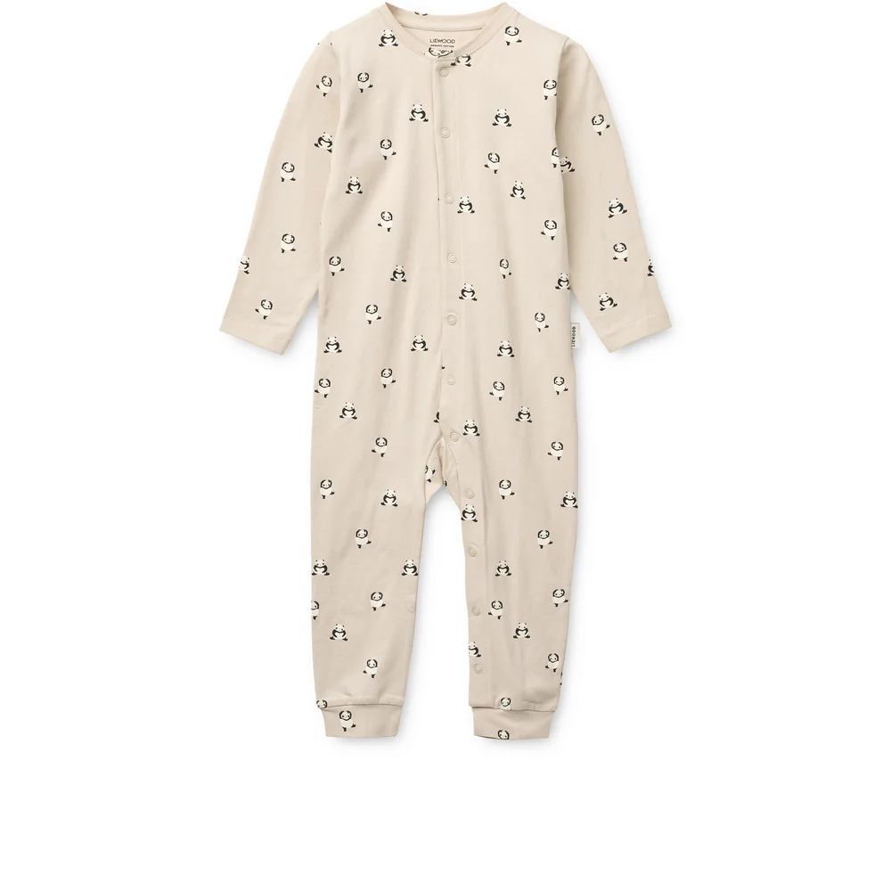 Liewood Pyjama Einteiler "Birk" | Mini panda / Sandy