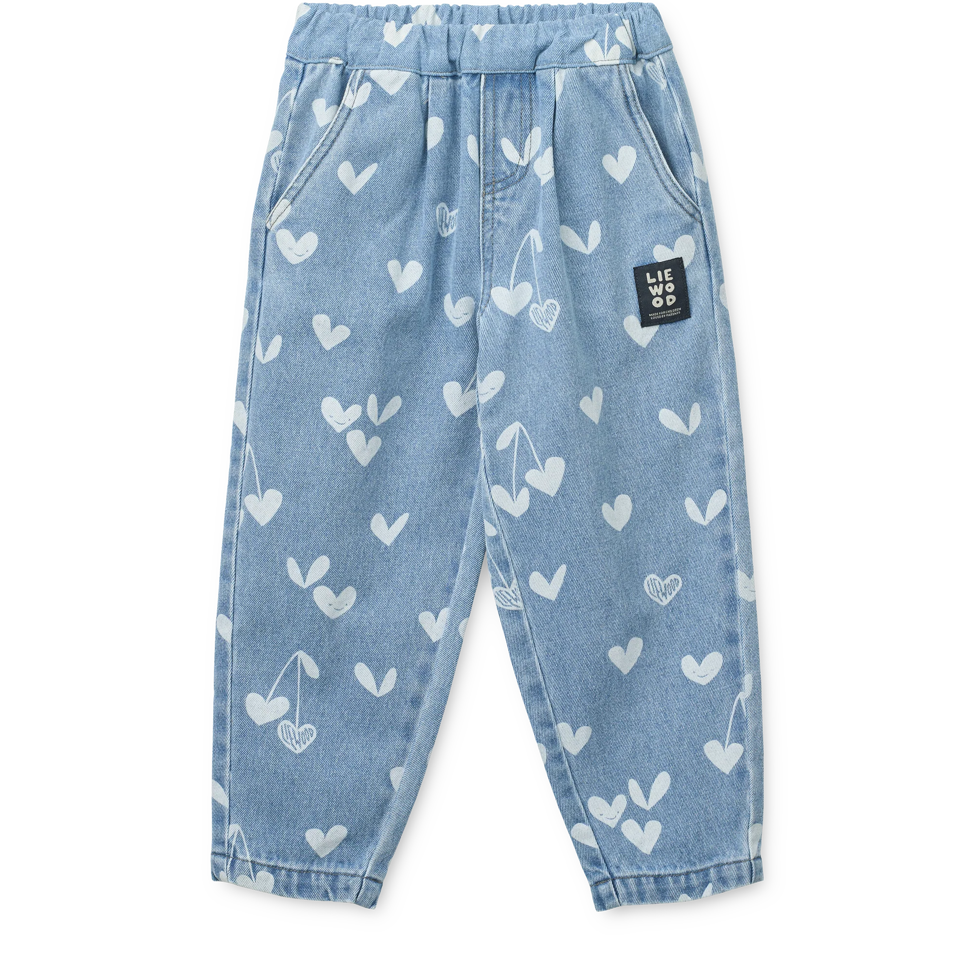 Liewood Hose "Borris" | Sweethearts / Light Blue Denim
