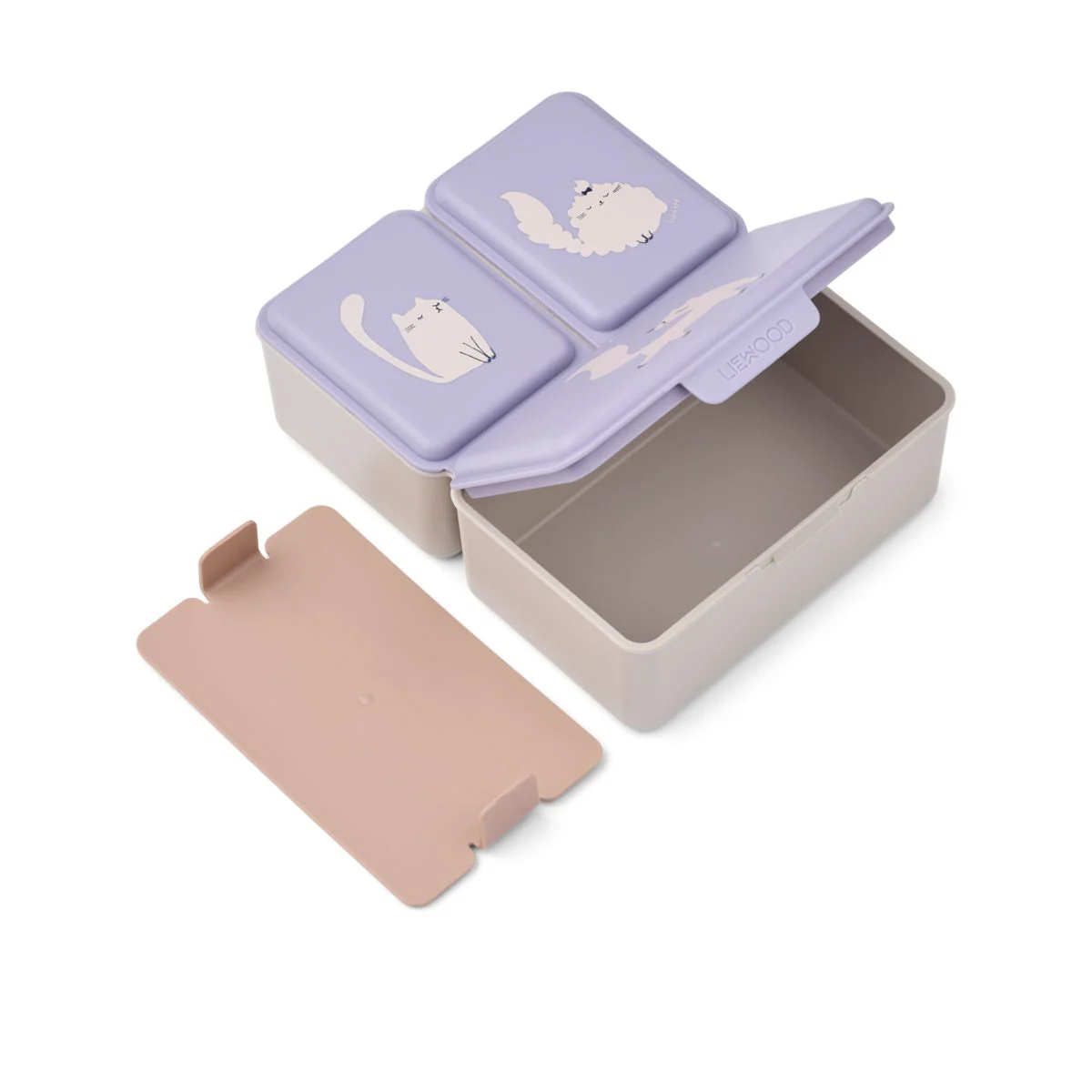 Liewood Lunchbox "Driss" | Cat / Warm lilac - Image 2