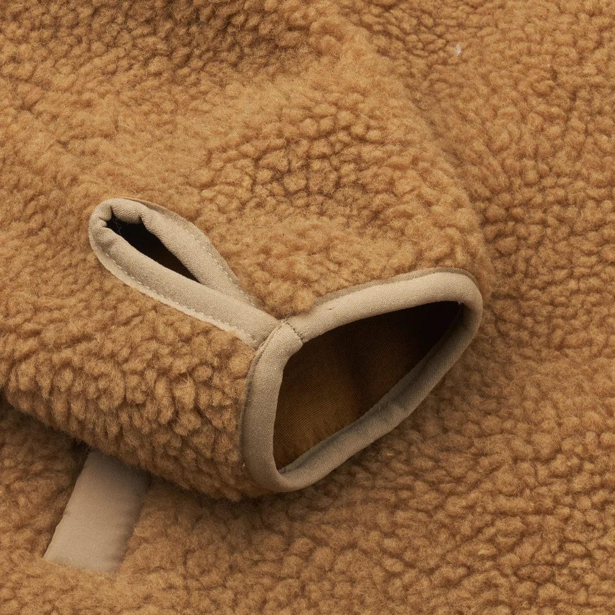 Liewood Jacke "Nelson Adult Pile" Golden Caramel | Oat Mix - Image 4