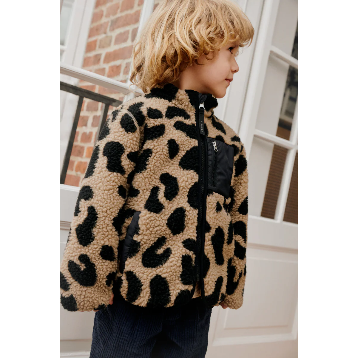 Liewood Jacke "Nolan" Pile Mega Leo | Oat Mix - Image 2