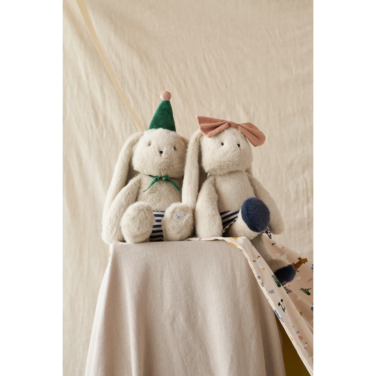 Liewood Kuscheltier "Bertrand Rabbit Celebration Teddy" | Mist / Blue stripe mix - Image 2