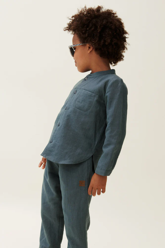 Liewood Leinen-Hemd "Flynn" Whale Blue - Image 4
