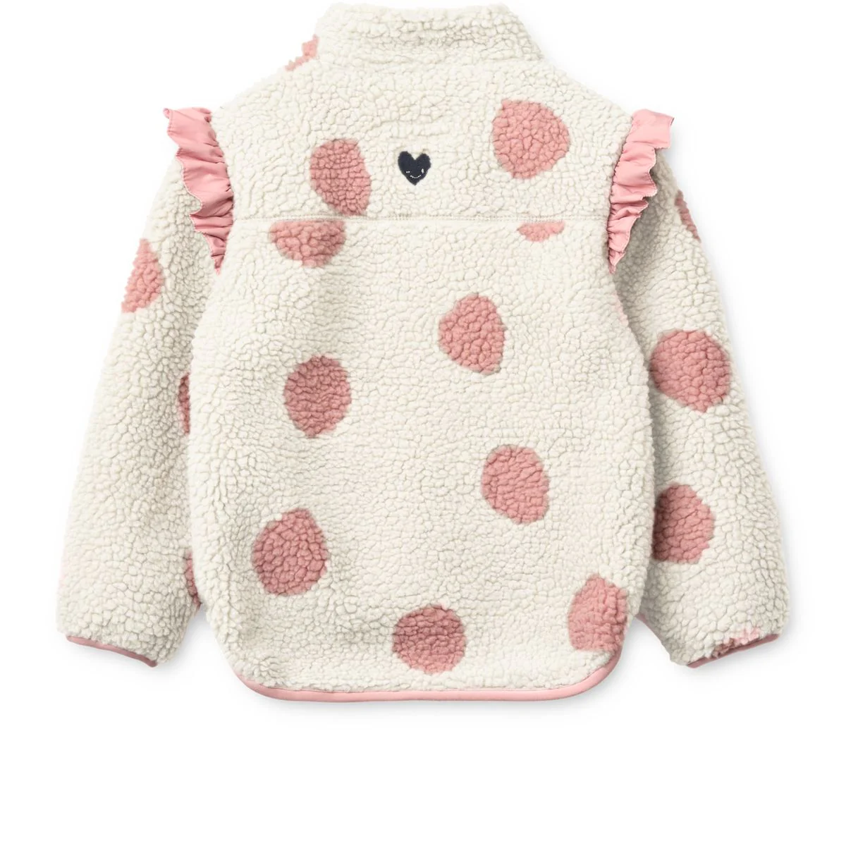 Liewood Noam Fleecejacke mit Rüschen | Spot dot Sandy / Rose blush mix - Image 2