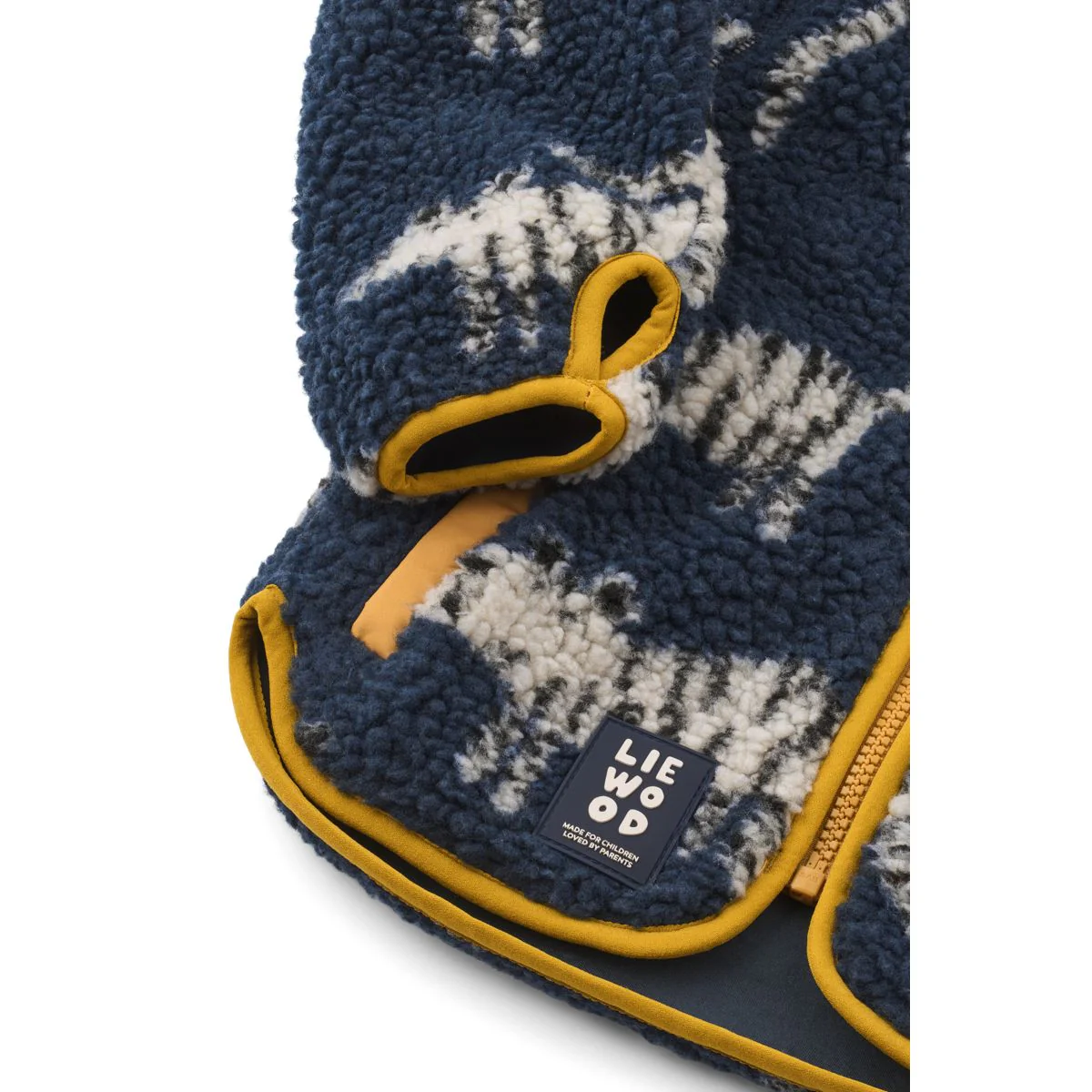 Liewood Nolan Fleecejacke | Tiger / Classic navy - Image 4