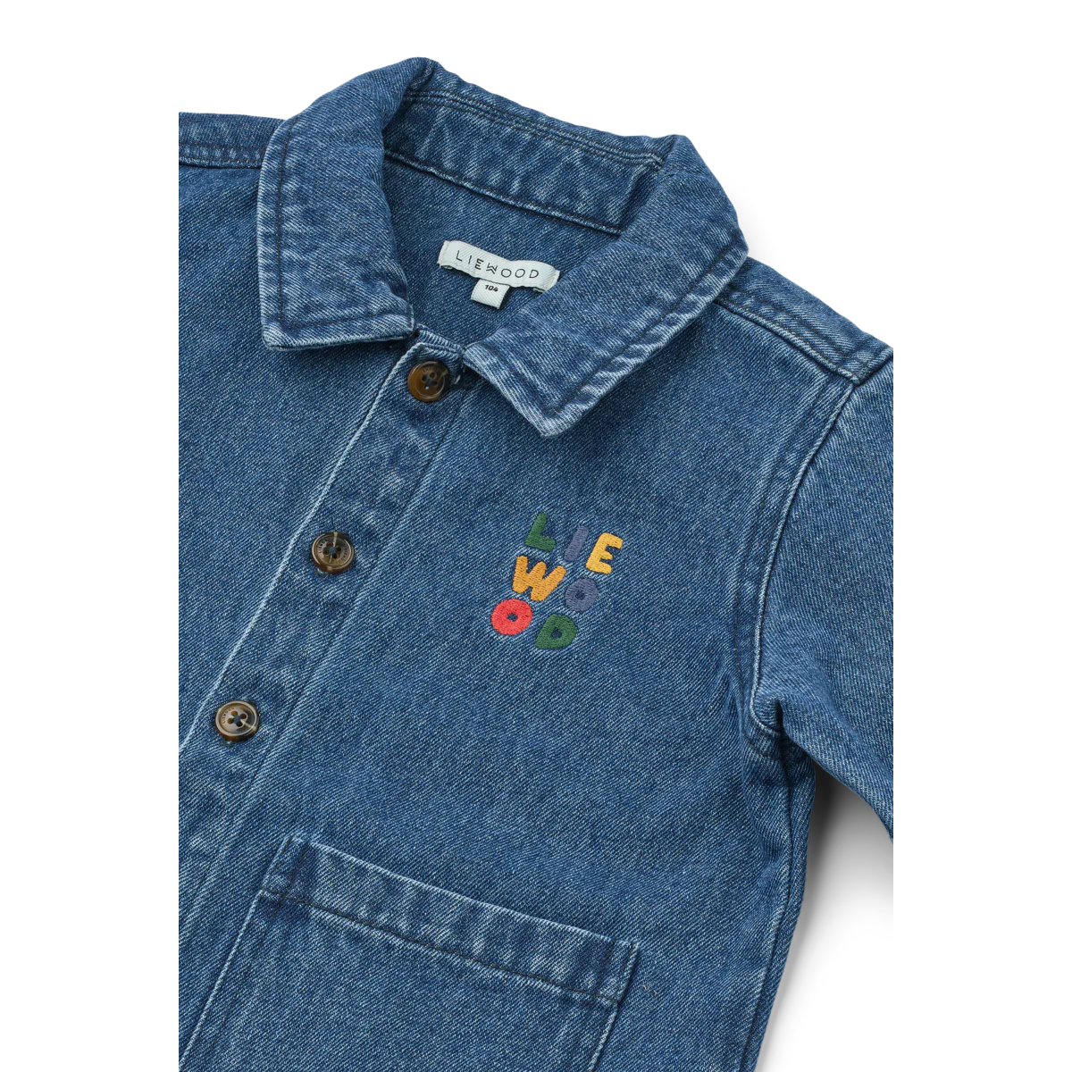 Liewood Overshirt "Kinsley" Medium Blue Denim - Image 3