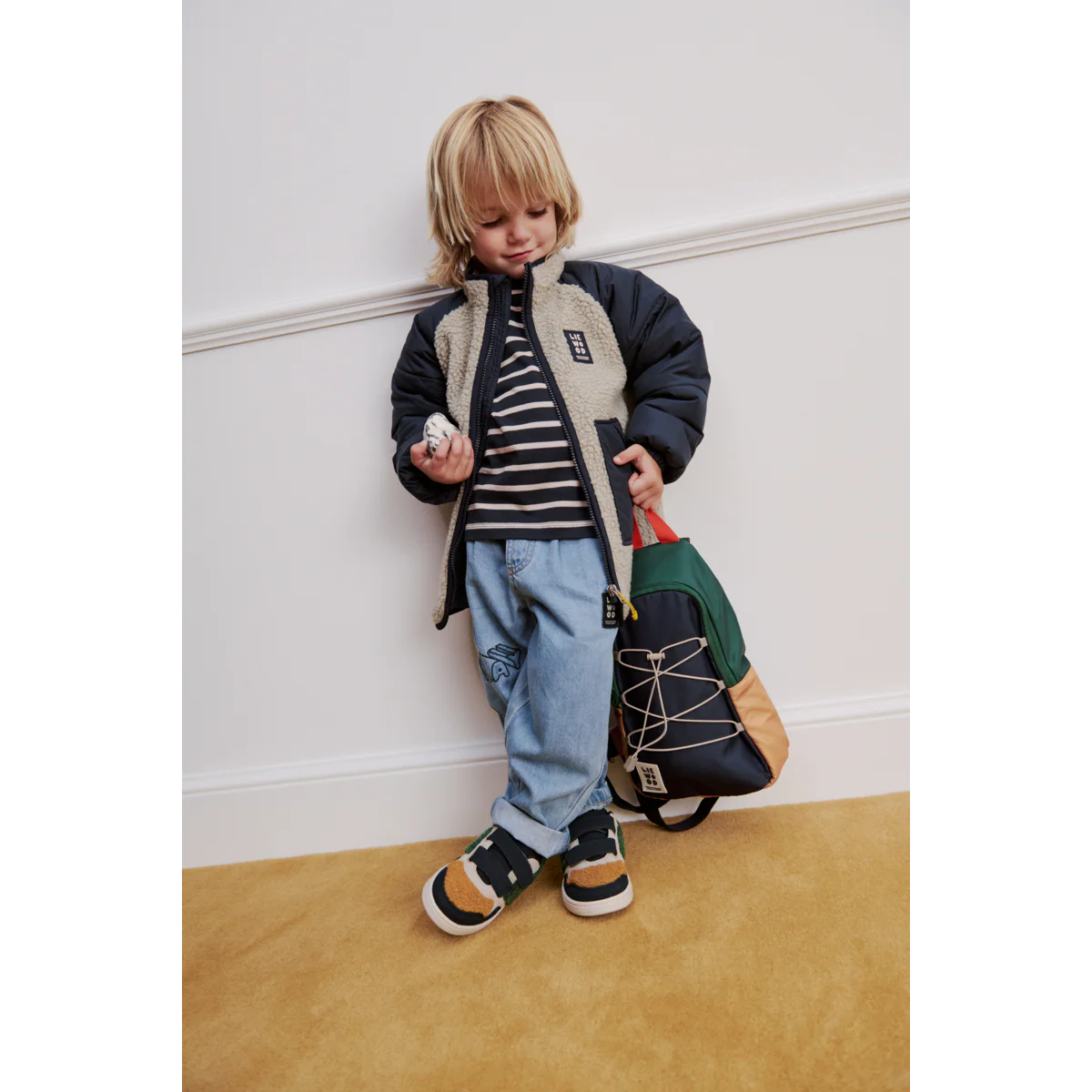 Liewood Runa Jacke | Mist / Classic navy - Image 2