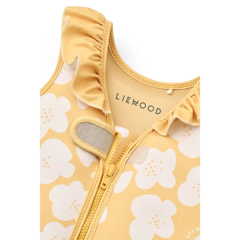 Liewood Schwimmweste "Dove" | Flower / Lemon Yellow - Image 3