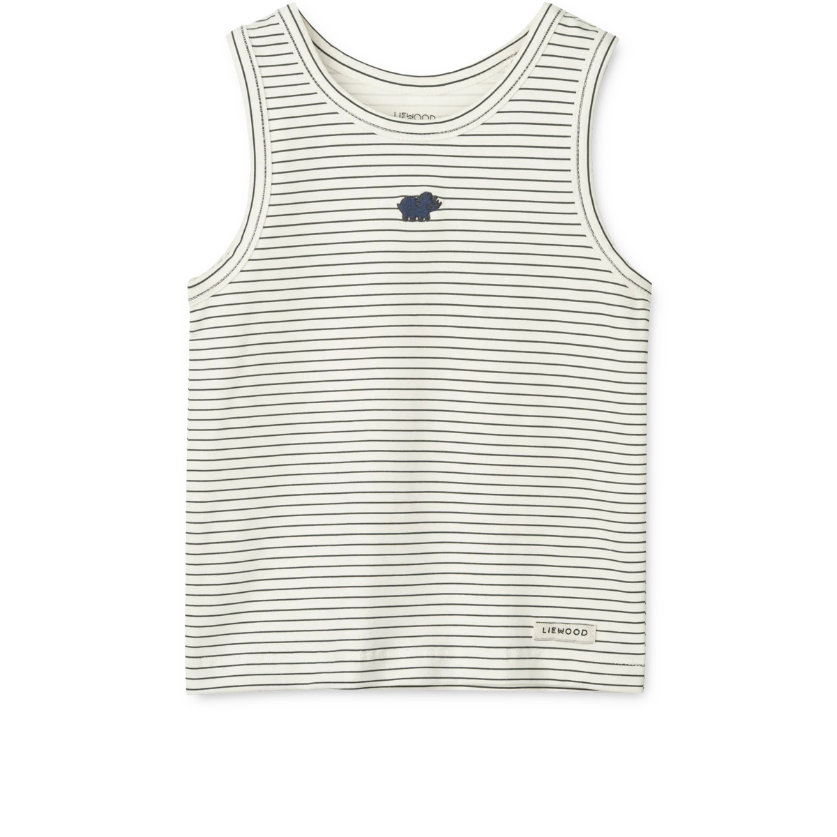 Liewood Tank-Top "Faris" 2er Pack | Mini Dinosaurs Creme | Stripe Mix - Image 2
