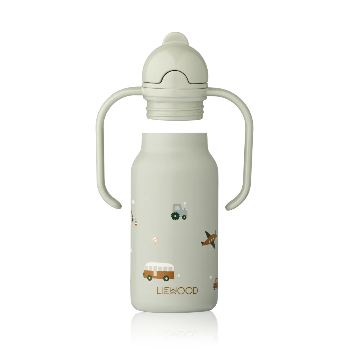 Liewood Thermo Trinkflasche "Kimmie" Vehicles | Dove Blue 250ml - Image 4