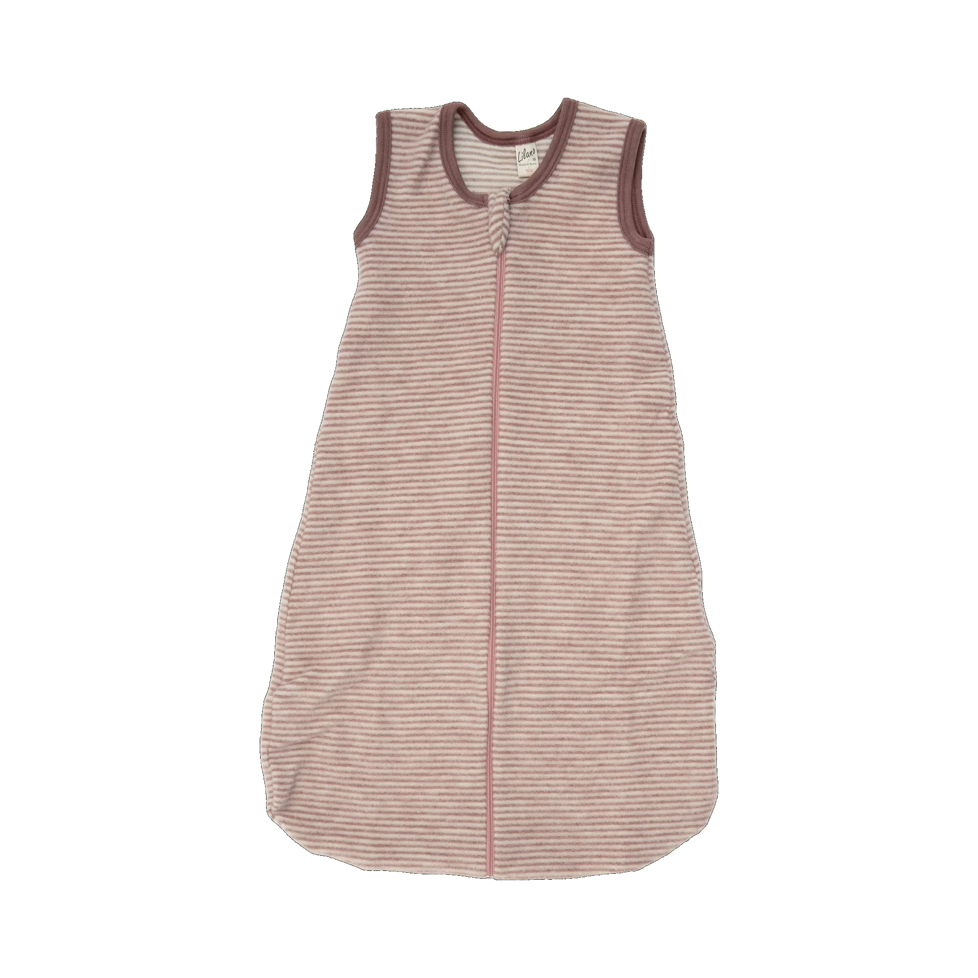 Lilano Schlafsack Ringel Ärmellos | Wolle | Mauve
