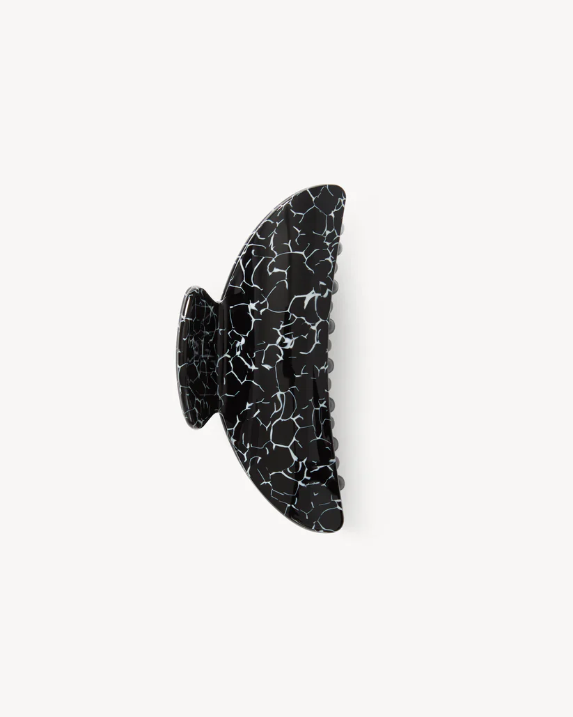 Machete Haarklammer Midi Black Marble