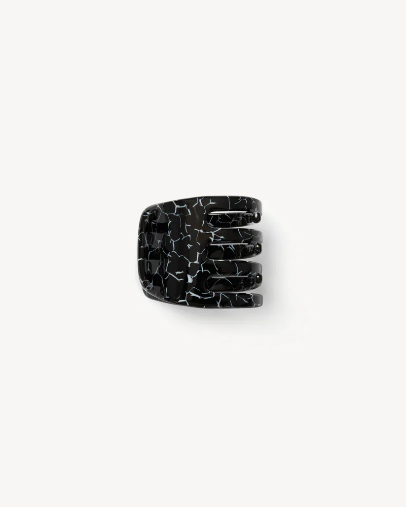 Machete Haarklammer Mini Black Marble