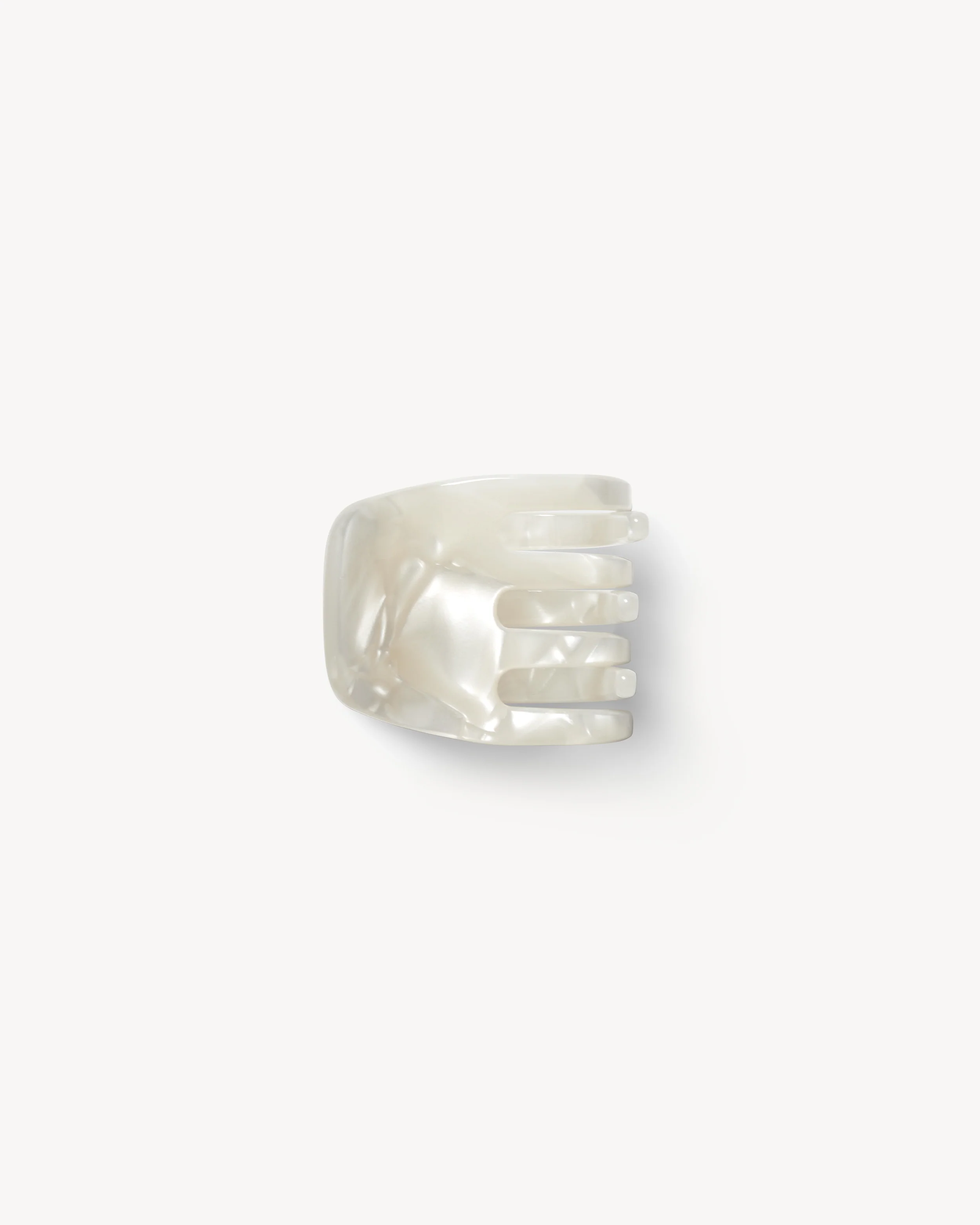 Machete Haarklammer Mini White Shell