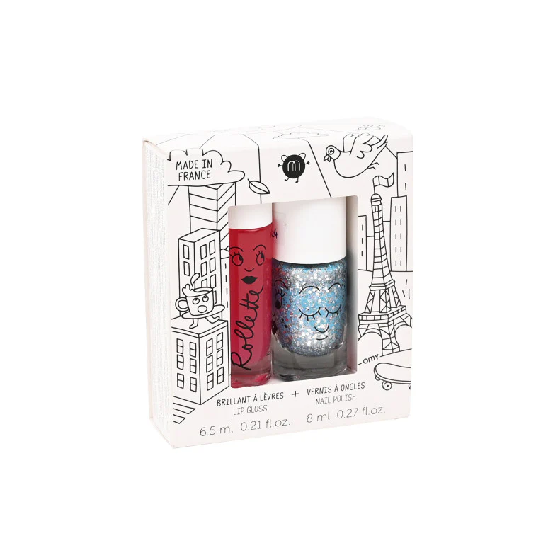 Nailmatic Nagellack & Lip Gloss Set "Magique" | Blue Raspberry