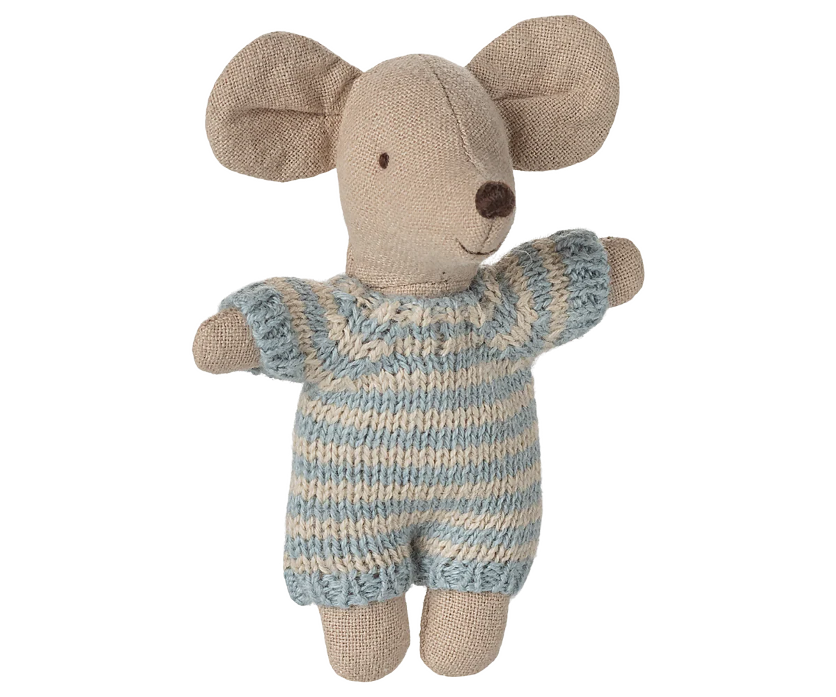 Maileg Babymaus in Tragetasche | Blue - Image 3
